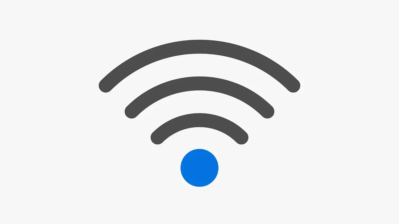 Icono de señal WiFi con una conexión débil, simbolizando problemas de Internet o una mala cobertura de red.